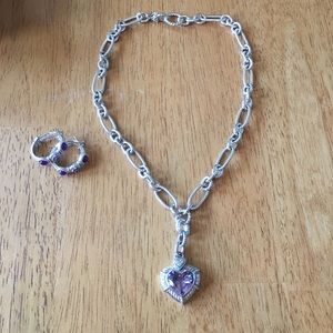 Judith Ripka necklace and earring set